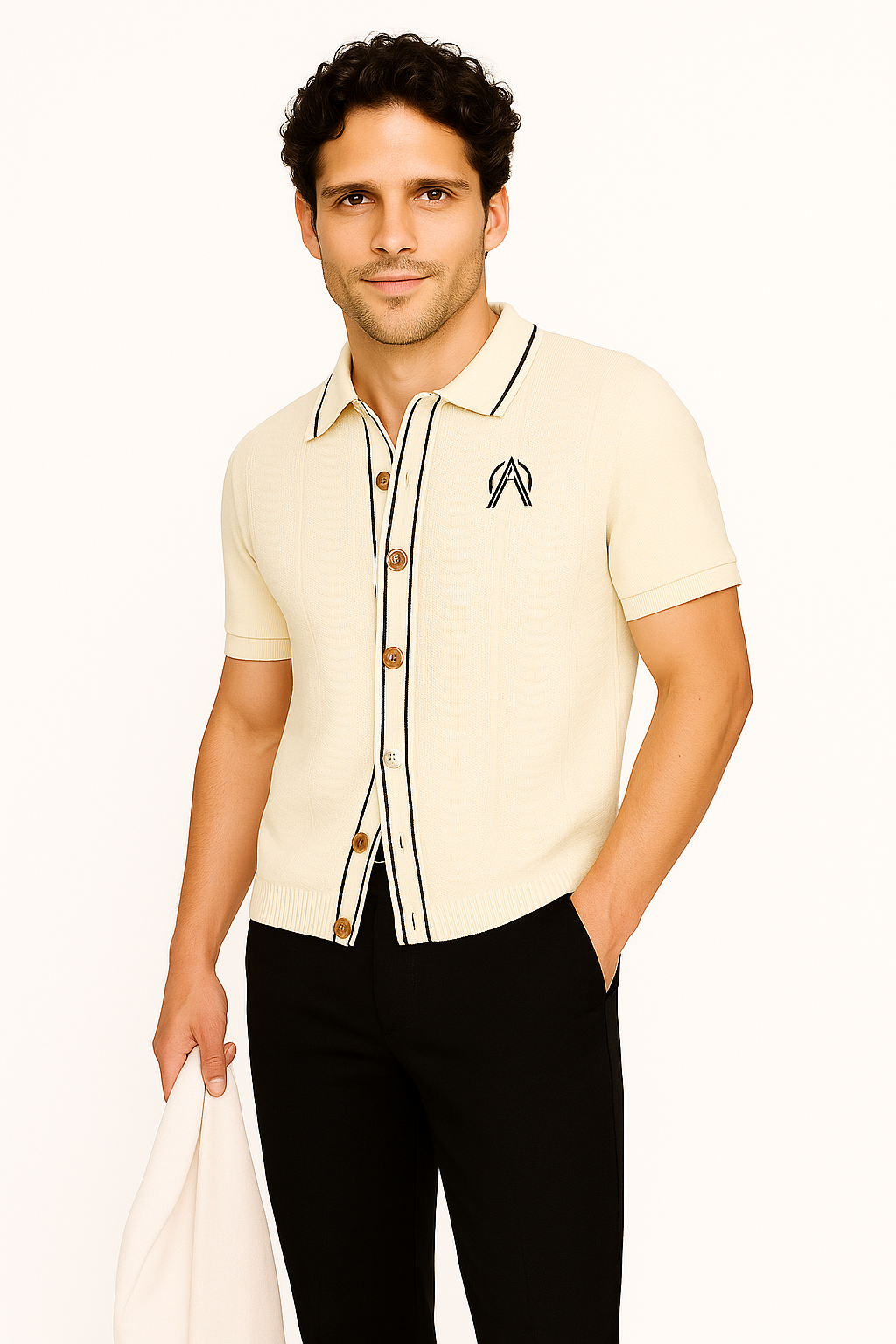Ribbed button up shirt