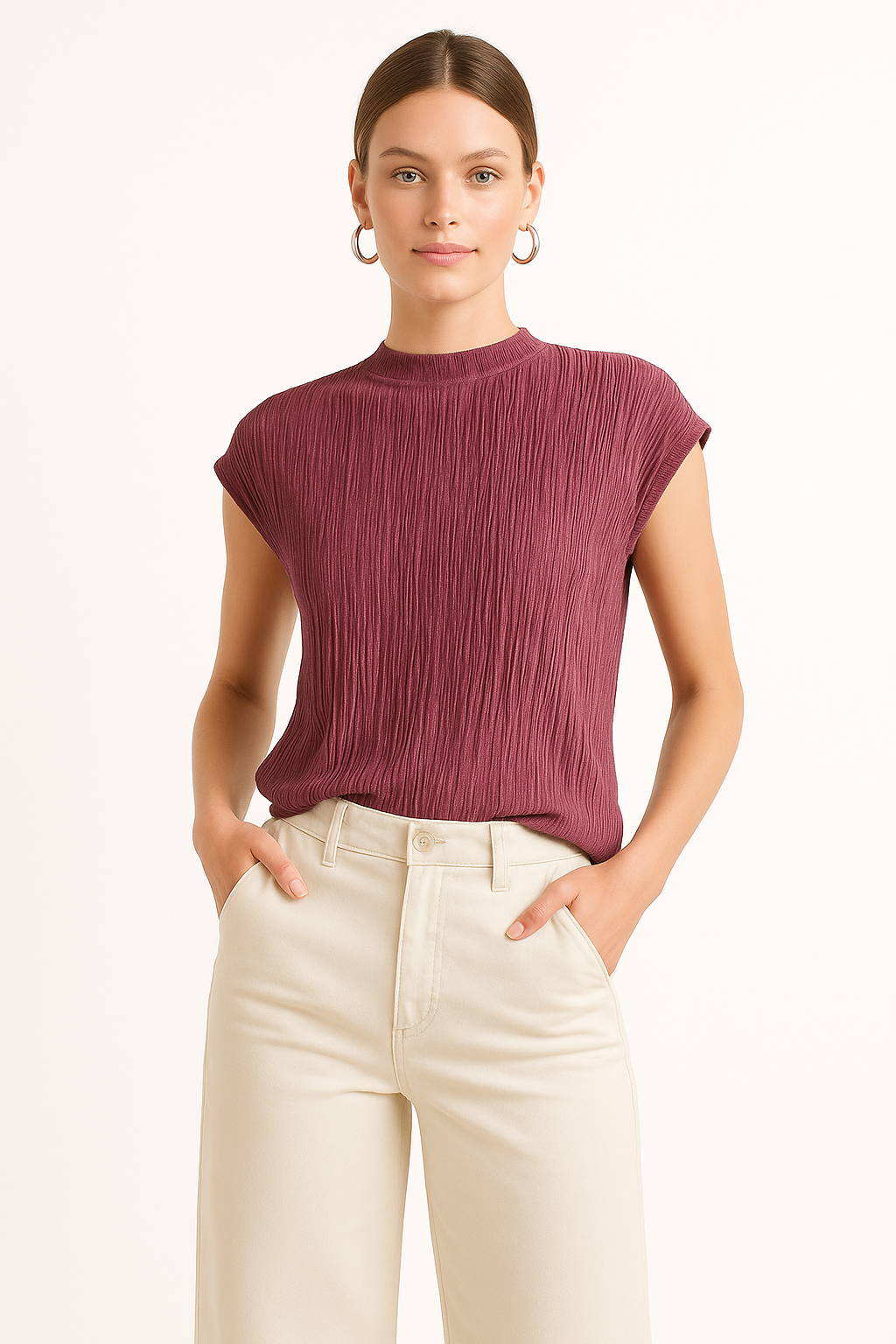 Pleated blouse