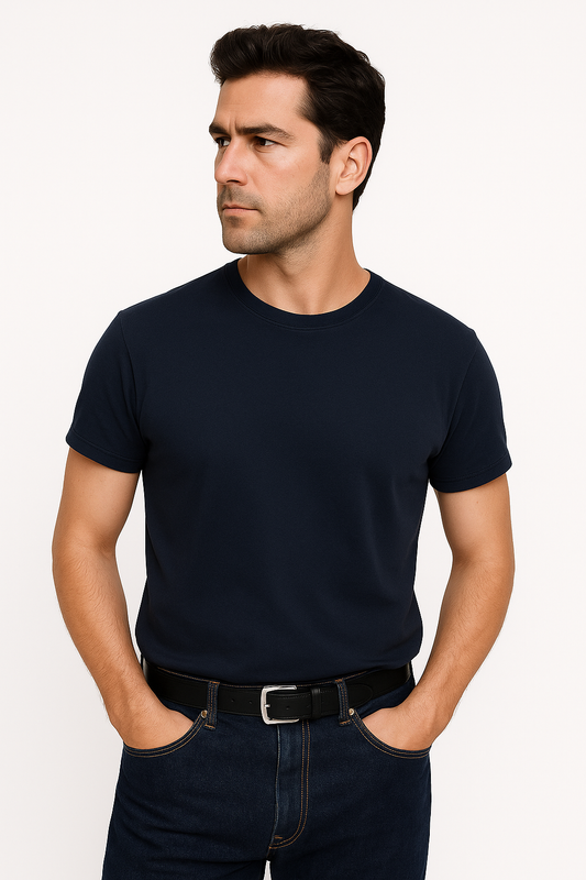 Breathable linen-cotton tee