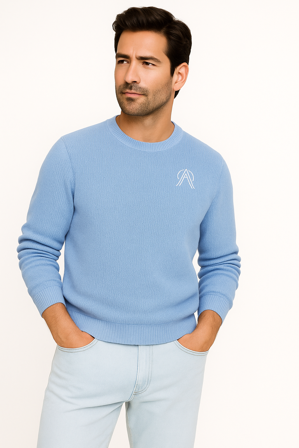 Linen cotton knit sweater