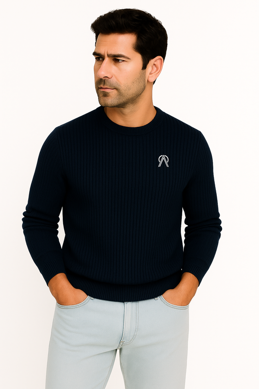 Ribbed crew neck shirt
